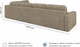 Миниатюра изображения товара Диван П-образный Mio Tesoro Aurora компл.3 левый (Kashemir 230 коричневый)