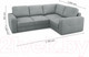 Миниатюра изображения товара Диван угловой Mio Tesoro Aurora компл.2 правый (Velutto 12 серый)