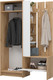 Миниатюра изображения товара Секция в прихожую Стендмебель Ирис ПР-01 (белый/дуб крафт золото)
