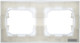 Миниатюра изображения товара Рамка для выключателей и розеток IEK Brite BR-M22-44-K36 (жемчуг)