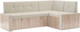 Миниатюра изображения товара Уголок кухонный мягкий Mebel-Ars Таллин 211x83x141 (бархат бежевый Star Velvet 6 Light Beige)