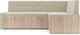 Миниатюра изображения товара Уголок кухонный мягкий Mebel-Ars Таллин 211x83x141 (бархат бежевый Star Velvet 6 Light Beige)