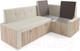 Миниатюра изображения товара Уголок кухонный мягкий Mebel-Ars Таллин 211x83x141 (бархат бежевый Star Velvet 6 Light Beige)