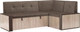 Миниатюра изображения товара Уголок кухонный мягкий Mebel-Ars Таллин 211x83x141 (бархат шоколадный Star Velvet 60 Cofee)