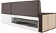 Миниатюра изображения товара Уголок кухонный мягкий Mebel-Ars Таллин 211x83x141 (бархат шоколадный Star Velvet 60 Cofee)