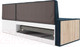 Миниатюра изображения товара Уголок кухонный мягкий Mebel-Ars Таллин 211x83x141 (темно-синий Luna 034)