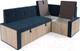 Миниатюра изображения товара Уголок кухонный мягкий Mebel-Ars Таллин 211x83x141 (темно-синий Luna 034)