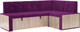 Миниатюра изображения товара Уголок кухонный мягкий Mebel-Ars Таллин 211x83x141 (фиолетовый)