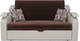 Миниатюра изображения товара Диван Mebel-Ars Шарк №3 (рогожка коричневый/экокожа белый)