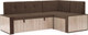 Миниатюра изображения товара Уголок кухонный мягкий Mebel-Ars Таллин 211x83x141 (велюр молочный шоколад НВ-178 13)