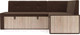 Миниатюра изображения товара Уголок кухонный мягкий Mebel-Ars Таллин 211x83x141 (велюр молочный шоколад НВ-178 13)