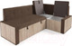 Миниатюра изображения товара Уголок кухонный мягкий Mebel-Ars Таллин 211x83x141 (велюр молочный шоколад НВ-178 13)