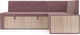 Миниатюра изображения товара Уголок кухонный мягкий Mebel-Ars Таллин 211x83x141 (велюр пудра НВ-178 18)