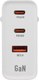Миниатюра изображения товара Адаптер питания сетевой GoPower 1USB+2TYPE-C 65W QC3.0 GAN / 00-00028405 (белый)