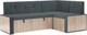 Миниатюра изображения товара Уголок кухонный мягкий Mebel-Ars Таллин 211x83x141 (велюр серо-синий HB-178 26)