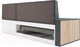 Миниатюра изображения товара Уголок кухонный мягкий Mebel-Ars Таллин 211x83x141 (велюр серо-синий HB-178 26)