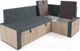 Миниатюра изображения товара Уголок кухонный мягкий Mebel-Ars Таллин 211x83x141 (велюр серо-синий HB-178 26)