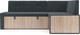 Миниатюра изображения товара Уголок кухонный мягкий Mebel-Ars Таллин 211x83x141 (велюр серо-синий HB-178 26)