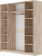 Миниатюра изображения товара Шкаф Bravo Мебель Ланзетти Жемчуг ШР-4 (дуб торонто/жемчуг)
