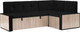 Миниатюра изображения товара Уголок кухонный мягкий Mebel-Ars Таллин 211x83x141 (велюр черный НВ-178 17)