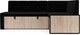 Миниатюра изображения товара Уголок кухонный мягкий Mebel-Ars Таллин 211x83x141 (велюр черный НВ-178 17)