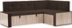 Миниатюра изображения товара Уголок кухонный мягкий Mebel-Ars Таллин 211x83x141 (велюр шоколад HB-178 16)