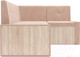 Миниатюра изображения товара Уголок кухонный мягкий Mebel-Ars Таллин 211x83x141 (кордрой бежевый)