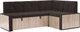 Миниатюра изображения товара Уголок кухонный мягкий Mebel-Ars Таллин 211x83x141 (кордрой коричневый)