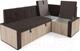 Миниатюра изображения товара Уголок кухонный мягкий Mebel-Ars Таллин 211x83x141 (кордрой коричневый)