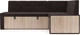 Миниатюра изображения товара Уголок кухонный мягкий Mebel-Ars Таллин 211x83x141 (кордрой коричневый)