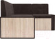 Миниатюра изображения товара Уголок кухонный мягкий Mebel-Ars Таллин 211x83x141 (кордрой коричневый)