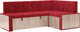 Миниатюра изображения товара Уголок кухонный мягкий Mebel-Ars Таллин 211x83x141 (кордрой красный)