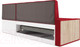 Миниатюра изображения товара Уголок кухонный мягкий Mebel-Ars Таллин 211x83x141 (кордрой красный)