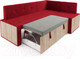 Миниатюра изображения товара Уголок кухонный мягкий Mebel-Ars Таллин 211x83x141 (кордрой красный)