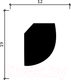 Миниатюра изображения товара Плинтус потолочный Decor-Dizayn DD02 (19x12x2000)