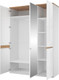 Миниатюра изображения товара Шкаф Anrex Taurus 3DG HZ (белый/дуб вотан)