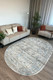 Миниатюра изображения товара Ковер Radjab Carpet Бьянка Овал D008A / 11193RK-B (1.6x2.3, Cream Shirink/Blue Fdy)