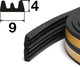 Миниатюра изображения товара Лента уплотнительная VELA E-9x4 (150м, черный)
