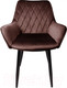 Миниатюра изображения товара Стул AksHome Pablo (коричневый велюр HLR-49/черный)