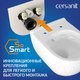 Миниатюра изображения товара Унитаз подвесной с инсталляцией Cersanit Brasko Smart CO DPL EO Slim + Vector / 68304 (c кнопкой Estetica белый)
