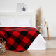 Миниатюра изображения товара Плед Этель Клетка черно-красная 180x200 / 10359415