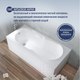 Миниатюра изображения товара Ванна акриловая Lauter Celeste 160x70 / 21060060 (с ножками, лицевым и торцевым экранами)