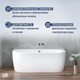 Миниатюра изображения товара Ванна акриловая Lauter Imperia 170x75 / 21080075 (с ножками и лицевым экраном)