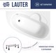 Миниатюра изображения товара Ванна акриловая Lauter Valencia 160x105 / 2102160R (с ножками)