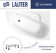 Миниатюра изображения товара Ванна акриловая Lauter Valencia 170x110 / 2102170R (с ножками)