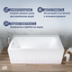 Миниатюра изображения товара Ванна акриловая Lauter Seraphina 160x80 / 2112160L (с ножками)