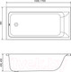 Миниатюра изображения товара Ванна акриловая Lauter Seraphina 160x80 / 2112160L (с ножками)