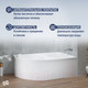 Миниатюра изображения товара Ванна акриловая Lauter Geneva 170x105 / 2103170R (с ножками)