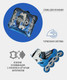 Миниатюра изображения товара Роликовые коньки CosmoRide Aqua (р-р 35-38, белый/синий)
