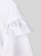 Миниатюра изображения товара Лонгслив детский Amarobaby Ruffle / AB-OD24-R44/00-140 (белый, р.140)